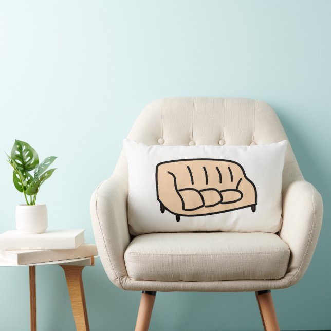 Coussin Rectangle Canape Beige Cosy Cadeau de Chauffage (Chaise)