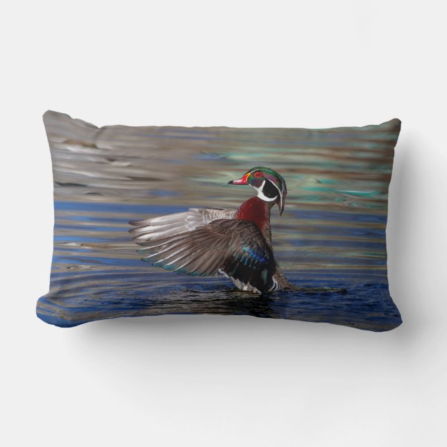 Coussin Rectangle Canard à bois (Recto)
