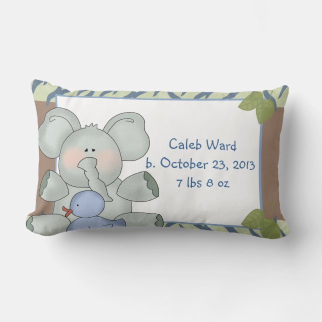 Coussin Rectangle Canard bleu en caoutchouc de rayure de zèbre (Recto)