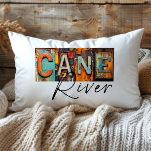 Coussin Rectangle Canne Métal Rustique Rivière Louisiane État Lombai
