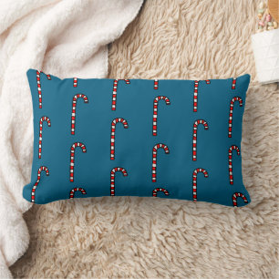 Coussin Rectangle Canneberges sur fond bleu marine