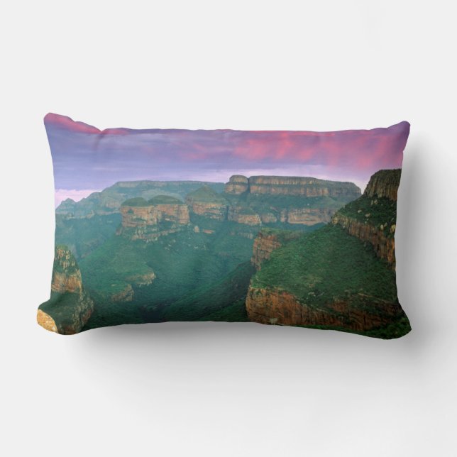 Coussin Rectangle Canyon de la rivière Blyde au coucher du soleil, A (Recto)