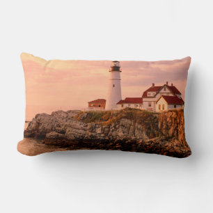 Coussin Rectangle Cap Elizabeth   Portland Head Light   Maine