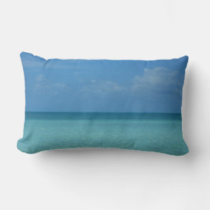 Coussin Rectangle Caraïbes Horizon Tropical Turquoise Bleu