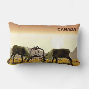 Coussin Rectangle Caribou Duel - Canada