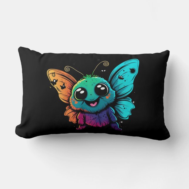 Coussin Rectangle caricature-papillon-avec-papillon-sa tête (Recto)