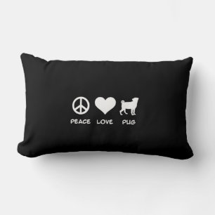 Coussin Rectangle Carlin d'amour pour la paix Cadeau Amoureux de l