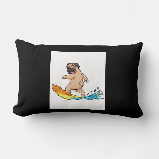 Coussin Rectangle Carlin Surfboard Carlin de surf Portant des lunett (Recto)