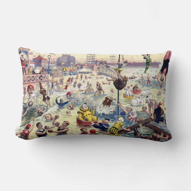 Coussin Rectangle Carnaval de Coney Island (Recto)