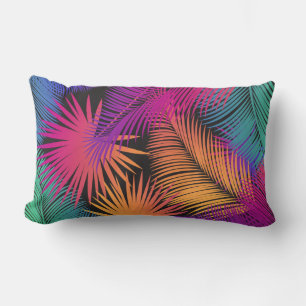Coussin Rectangle Carnaval Tropical Palm Feuille Motif aquarelle