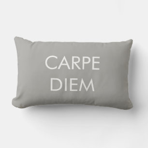 Coussin Rectangle Carpe Diem Grey Latin