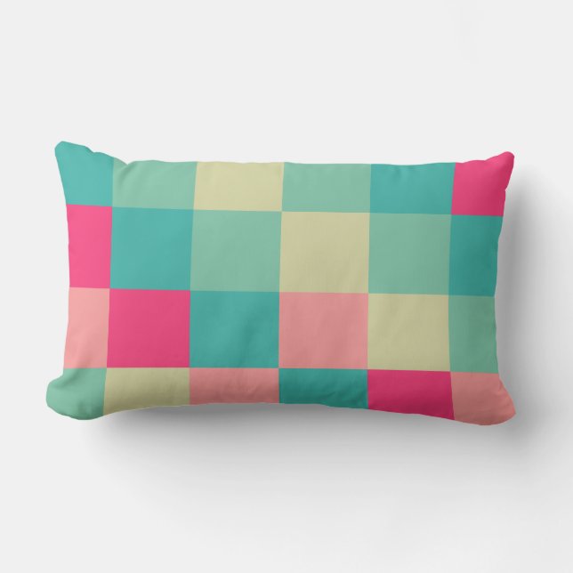 Coussin Rectangle Carré coloré 012 (Recto)