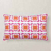 Carré moderne Répéter Motif Hot rose Orange Blanc