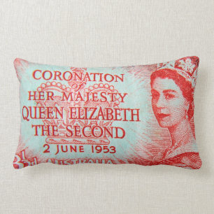 Coussin Rectangle Carreau australien vintage d'impression de timbre