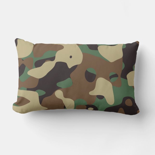 Coussin Rectangle Carreau classique de Camo de motif de région (Recto)