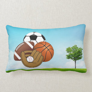 Coussin Rectangle Carreau de boules de sport