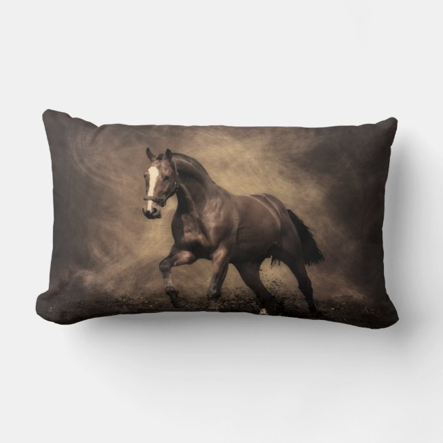 Coussin Rectangle Carreau de chevaux (Recto)