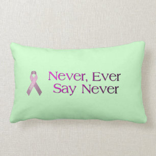 Coussin Rectangle Carreau de citation de cancer du sein