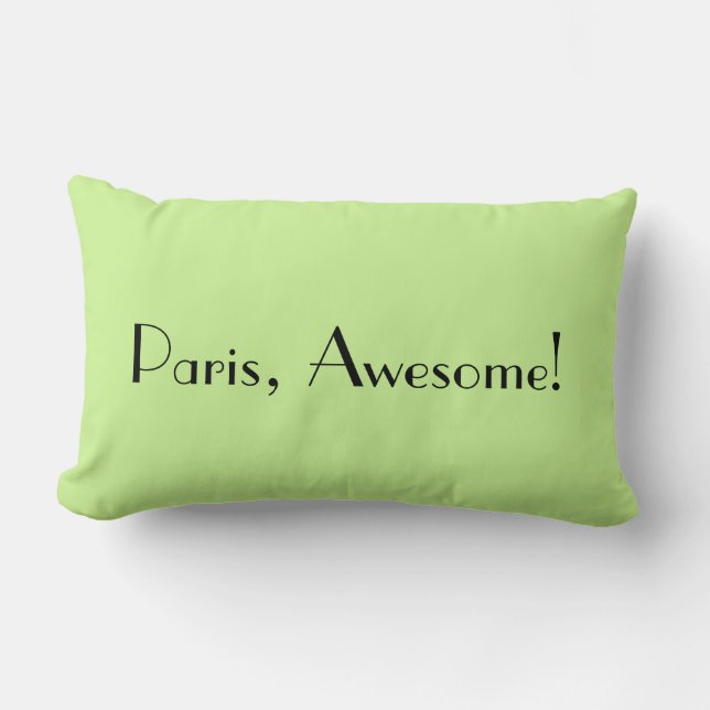 Coussin Rectangle Carreau de citation de Paris d'amour (Recto)