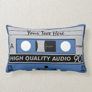 Coussin Rectangle Carreau de coutume d'enregistreur à cassettes