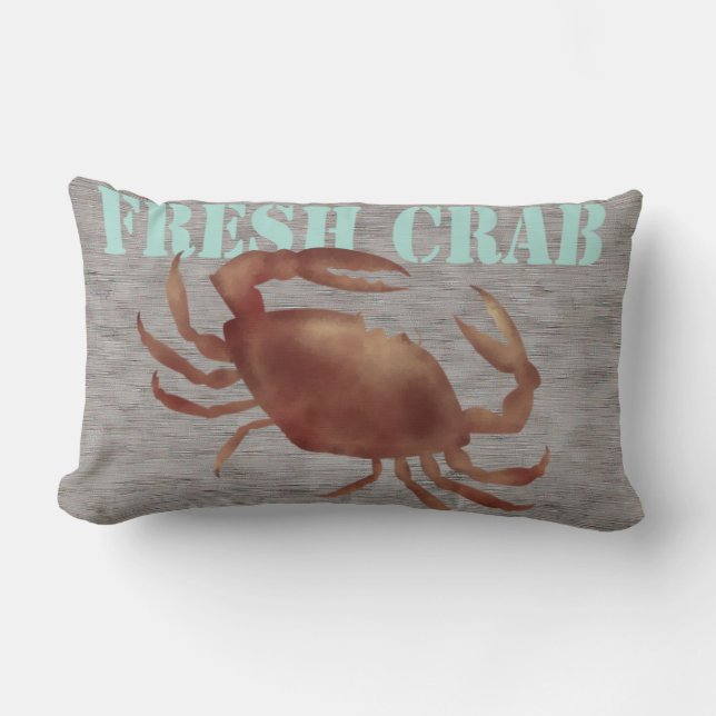 Coussin Rectangle Carreau de crabe de Dungeness (Recto)