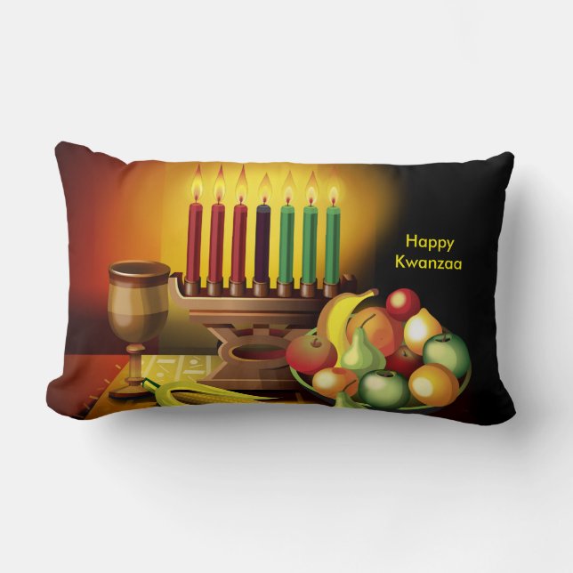 Coussin Rectangle Carreau de Kwanzaa (Recto)
