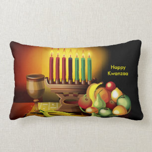 Coussin Rectangle Carreau de Kwanzaa