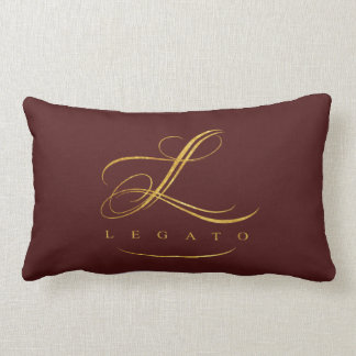 Coussin Rectangle Carreau de legato (logo brun de w/gold)
