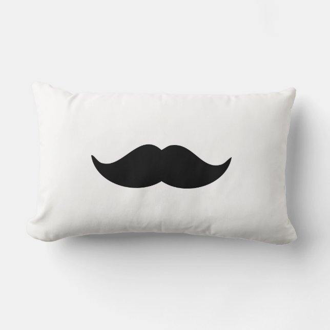 COUSSIN RECTANGLE CARREAU DE LUMBAR DE MOUSTACHE (Recto)
