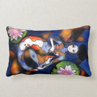 Coussin Rectangle Carreau de Lumbar de sirène de Koi