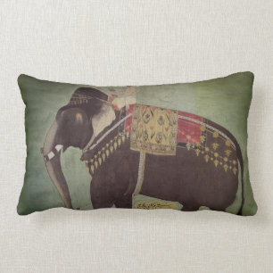 Coussin Rectangle Carreau de Lumbar d'Indien/de vert éléphant de