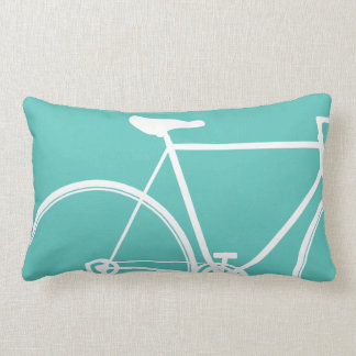 Coussin Rectangle Carreau de vélo de turquoise