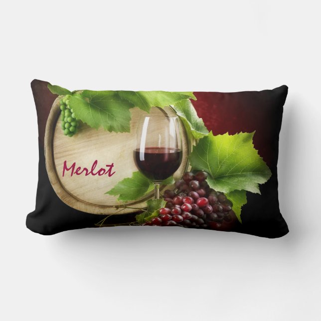 Coussin Rectangle Carreau de vin Zinfandel (Recto)