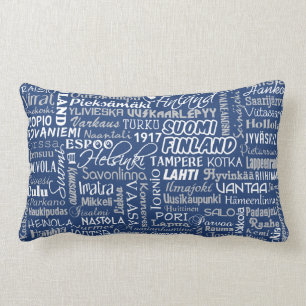 Coussin Rectangle Carreau des villes de la Finlande