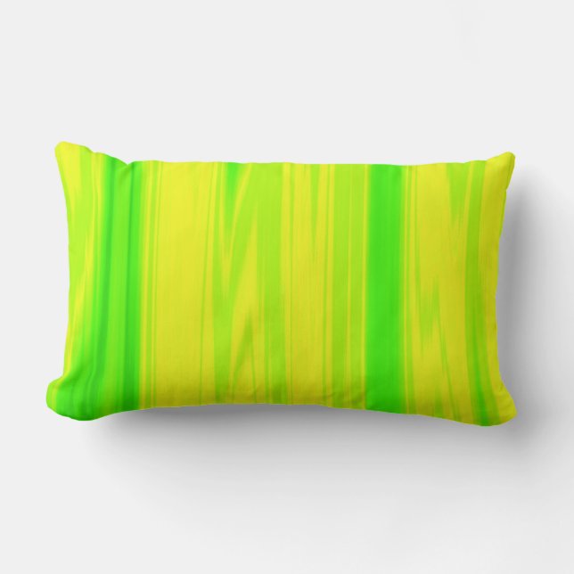 Coussin Rectangle Carreau jaune vert au néon de lavage (Recto)
