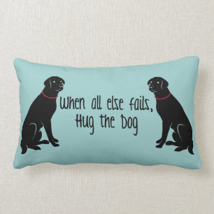 Coussin Rectangle Carreau lombaire "étreignez chien"