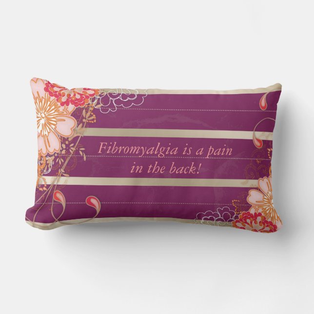 Coussin Rectangle Carreau pourpre de Lumbar de fibromyalgie (Recto)