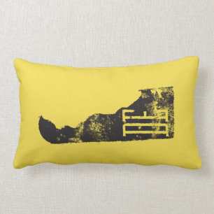 Coussin Rectangle Carreau utilisé par carte de l'état De du Delaware