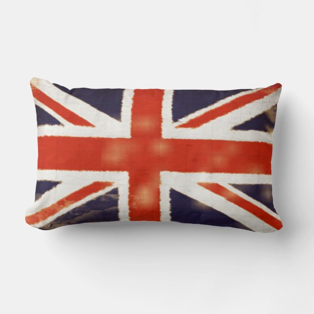 Coussin Rectangle Carreau vintage de Lumbar d'Union Jack (Recto)