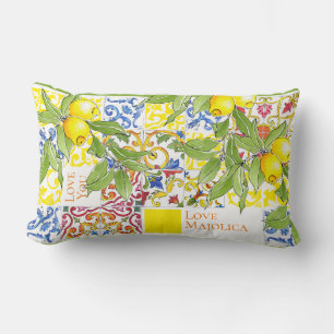 Coussin Rectangle Carreaux italiens Majolica colorés tendance