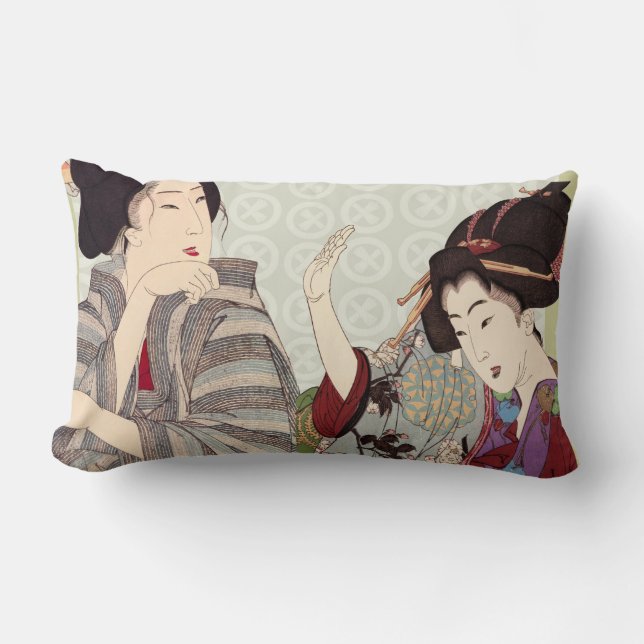 Coussin Rectangle Carreaux japonais de conception d'art (Recto)