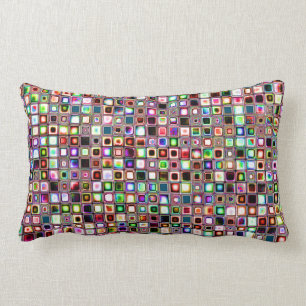 Coussin Rectangle Carrelage Mosaïque Funky Motif Aux Tons Bijoux