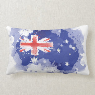 Coussin Rectangle Carte d'aquarelle de l'Australie