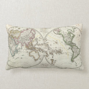 Coussin Rectangle Carte d'atlas de Paris