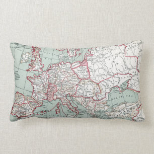 Coussin Rectangle CARTE De l'EUROPE, 12ème siècle