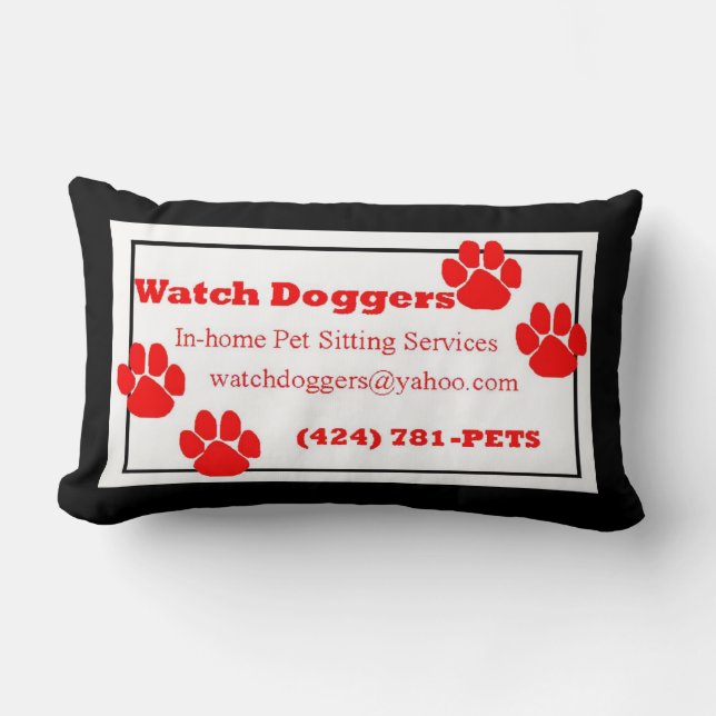 Coussin Rectangle Carte de visite (Recto)