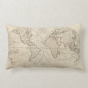 Coussin Rectangle Carte du monde 2