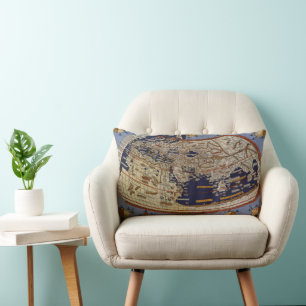 Coussin Rectangle Carte du monde antique Ptolémée, Johannes d'Arnshe