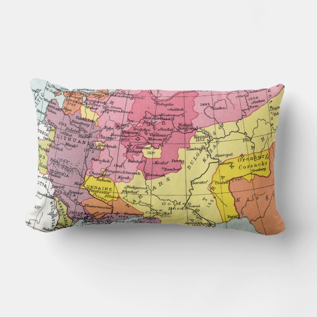 COUSSIN RECTANGLE CARTE : EXPANSION DE LA RUSSIE (Recto)