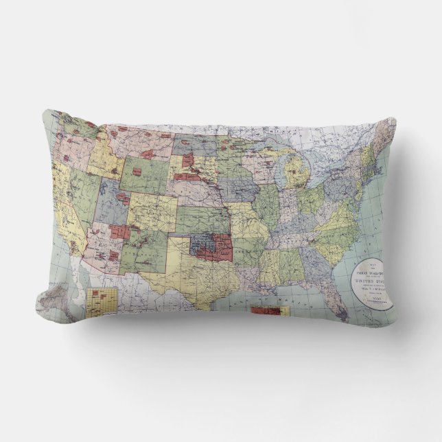 COUSSIN RECTANGLE CARTE : RÉSERVATIONS, 1892 (Recto)